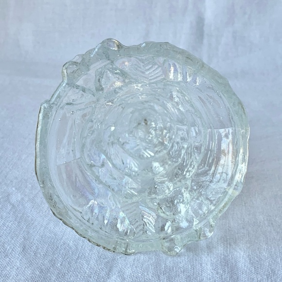 Carnival Iridescent Clear Glass Hollow Christmas Tree with Teddy Bear & Star - Picture 6 of 8